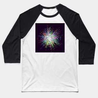 Pixel Firework No.4 Baseball T-Shirt